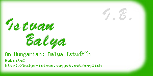 istvan balya business card